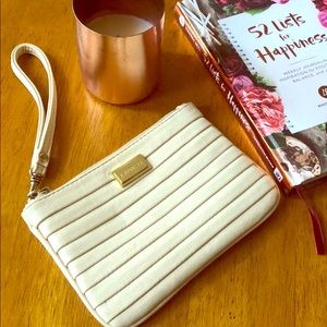 Express sand coloured wristlet